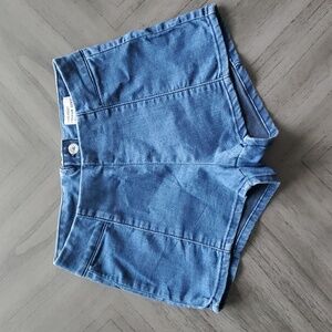 Forever 21 Denim Pleated Shorts